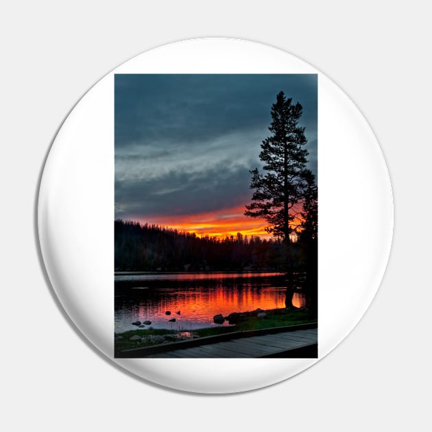 Mirror Lake Sunset Pin by valentina9