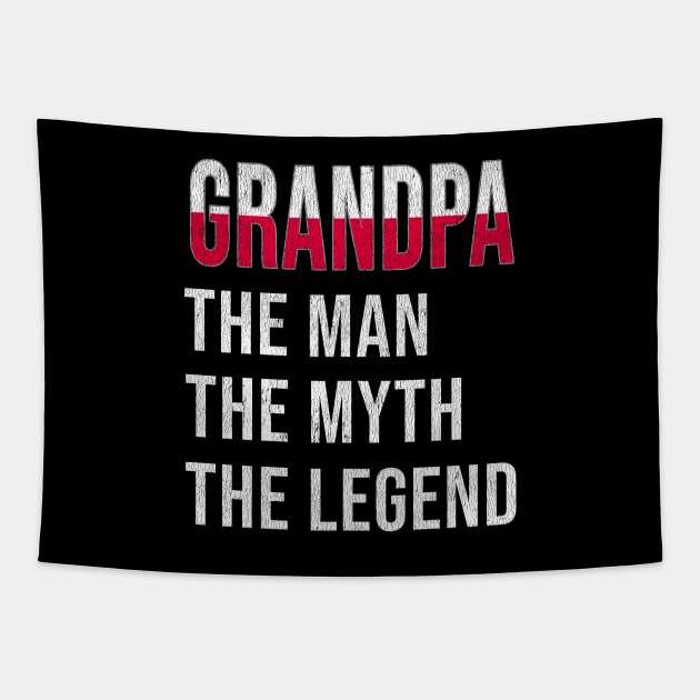 Grand Father Polish Grandpa The Man The Myth The Legend - Gift for Polish Dad With Roots From  Poland Tapestry by Country Flags