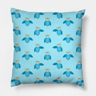 blue owl pattern Pillow