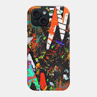 Abstract bright colourful background made from shattered triangles Phone Case