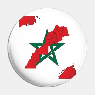 Proud Morocco Flag Gift Moroccan Lovers For Men's Women's Pin