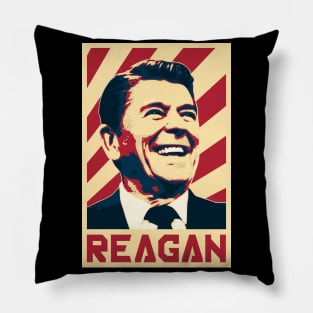 Reagan Retro Propaganda Pillow