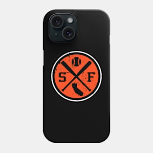 San Francisco Baseball Emblem Round Phone Case