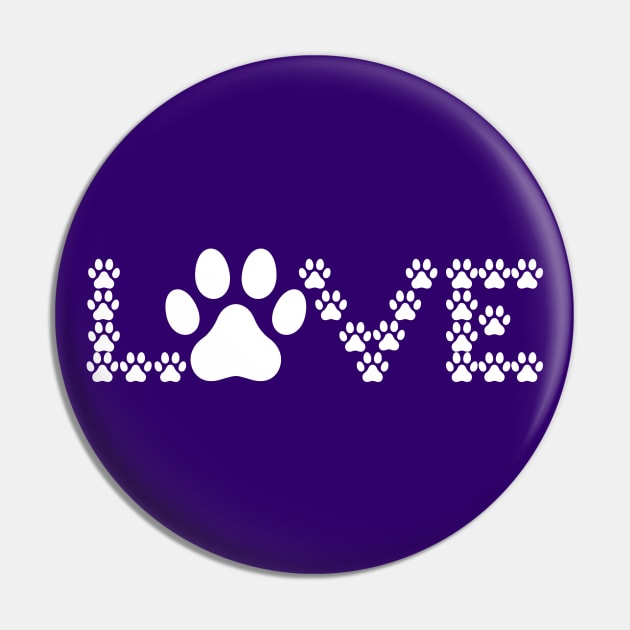 Dog Lover Paw Print for Dog Mom's Pin by Shirts by Jamie