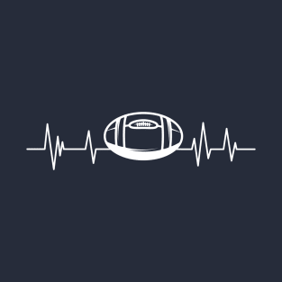 rugby ball heartbeat sports lover rugby ball T-Shirt