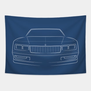 1984 Chevy Monte Carlo SS - front stencil, white Tapestry