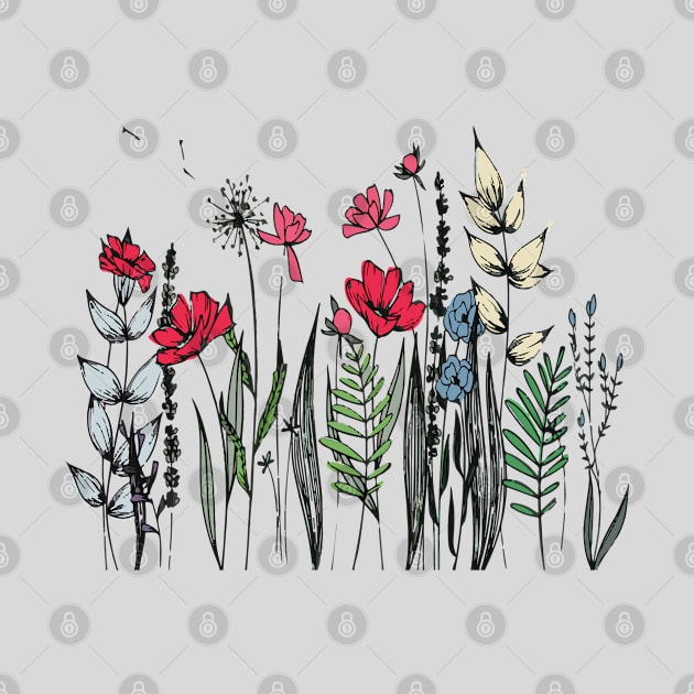 Watercolor Wild Flowers by madmonkey