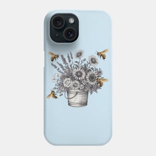 Wild Flowers and Bees Phone Case