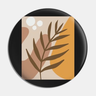 Minimal Modern  Abstract Shapes Abstract Leaf Warm Tones  Pattern Pin