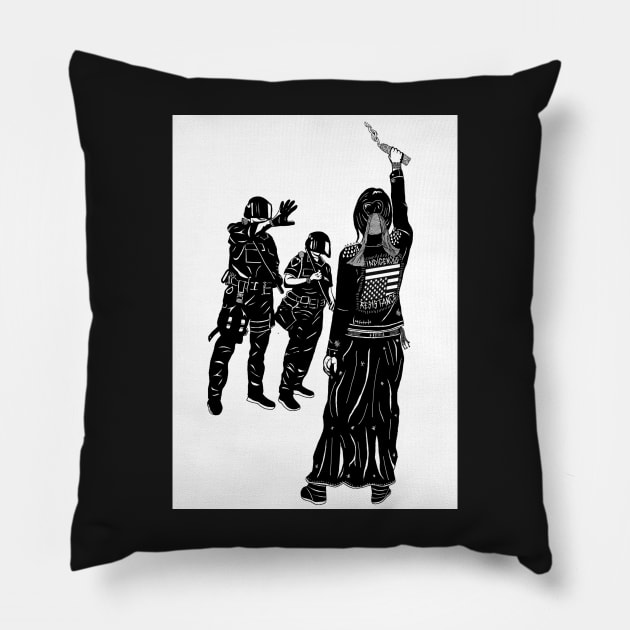 Indigenous Resistance Pillow by Skidskunx