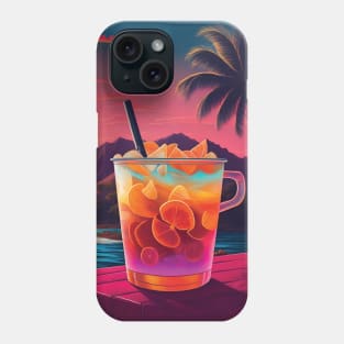 80s Style Hawaiian Soft Drink Beautiful Sunset Retro Vintage Travel Artwork Phone Case