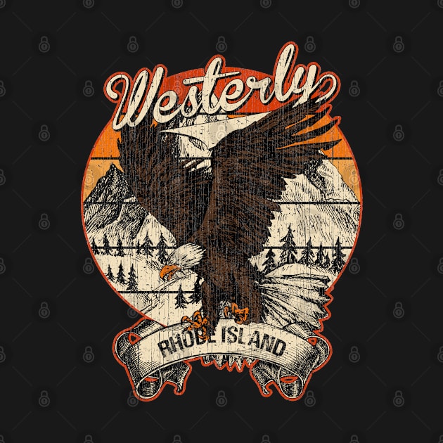 Westerly Rhode Island Bald Eagle Retro Vintage Aesthetic by aavejudo