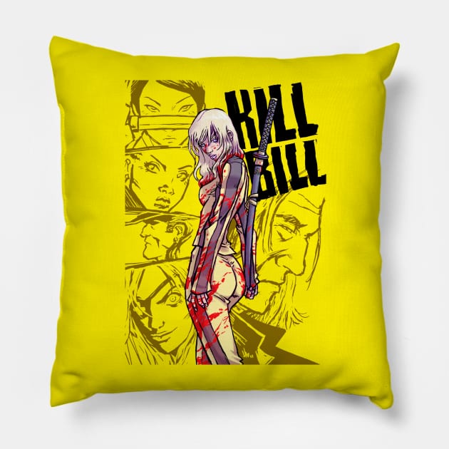 kill bill Pillow by grungethemovie