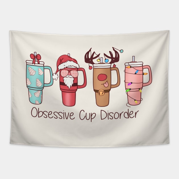 Obsessive Cup Disorder Tapestry by Nessanya