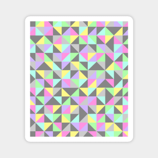 Geometric Pattern in Pastels and Grey Magnet