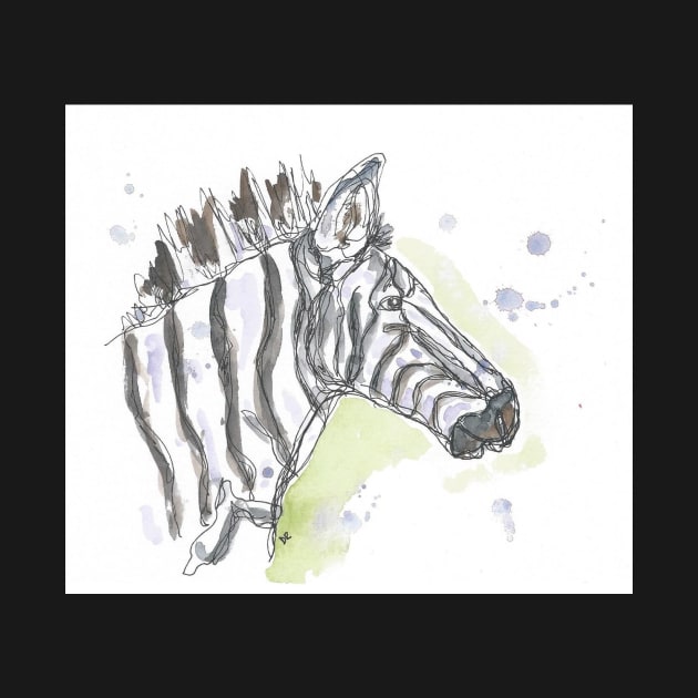 Zebra line drawing. by DebTheZeb