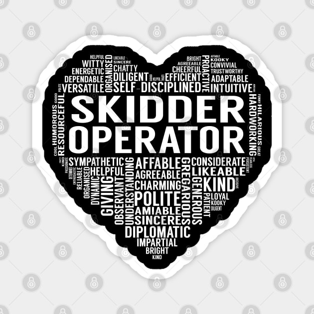 Skidder Operator Heart Magnet by LotusTee