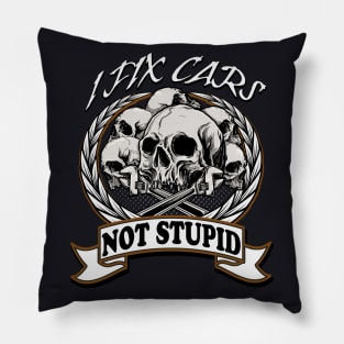 Mechanic I fix Cars and not Stupid Car Tuning Pillow