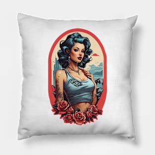 Pin Up Classic Art Pillow