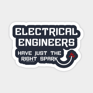 Electrical Engineering Right Spark White Text Magnet