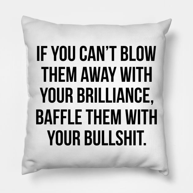 Bullshit Pillow by TheArtism