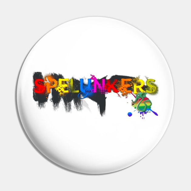 Spelunkers Pride Support Banner Pin by TimeBombTom