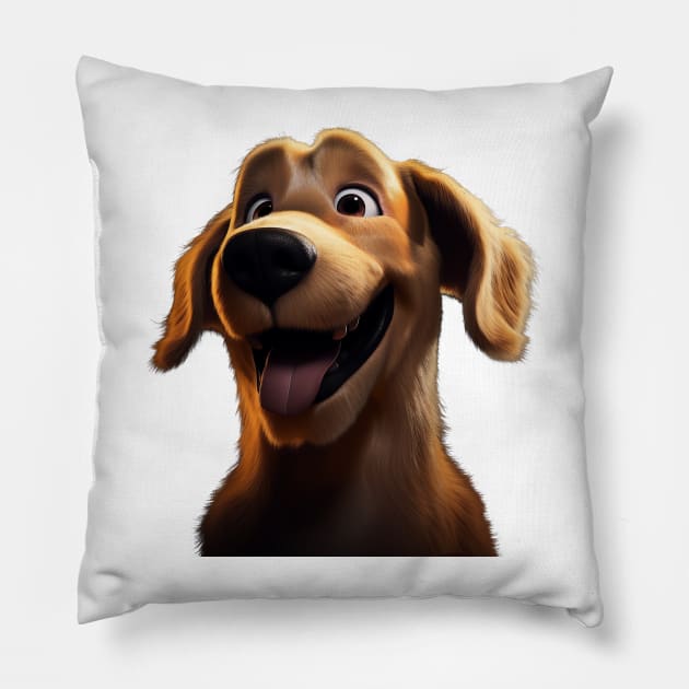 Golden Lilly Happy Pillow by goldenretriever_lilly