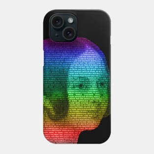 Queen Victoria God save the Queen Text portrait colorful England Phone Case