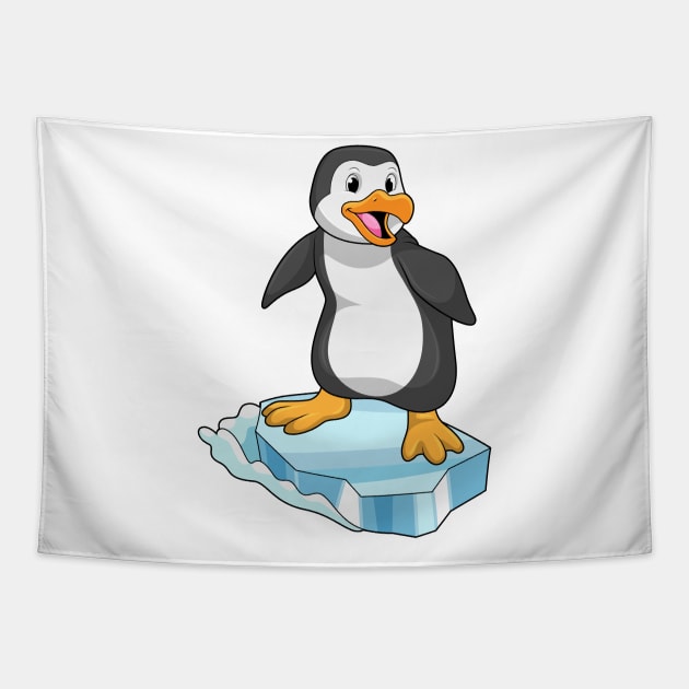 Penguin on Ice floe Tapestry by Markus Schnabel