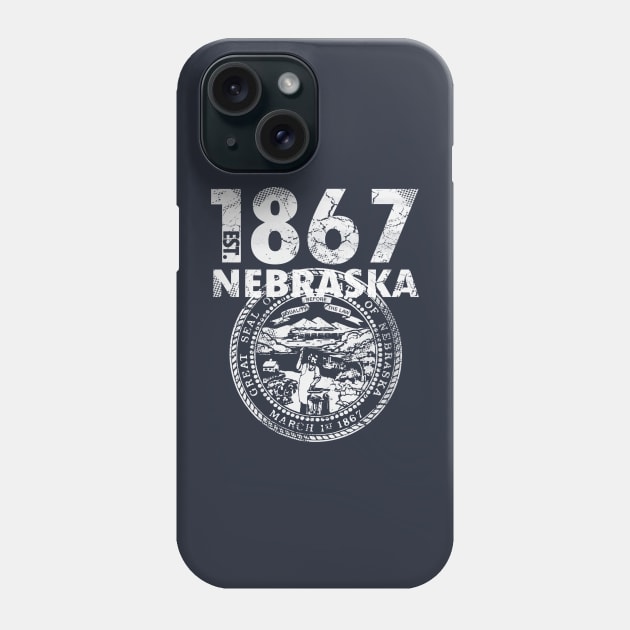 Nebraska State Flag Est 1867 Vintage Distressed Phone Case by E