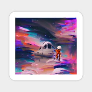 Astronaut Leaving Spacecraft Magnet