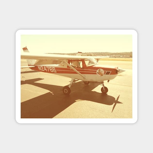 Sepia Airplane Magnet by TomikoKH19