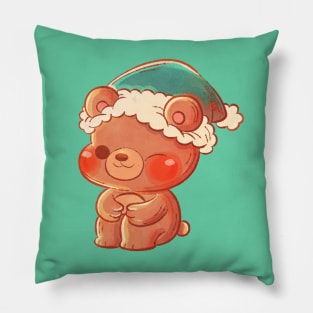 Oso Bongo Gorro de Navidad Pillow