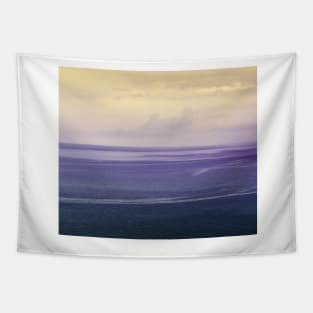 Stormy sea purple hue Tapestry