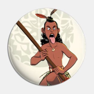 Maori warrior Pin