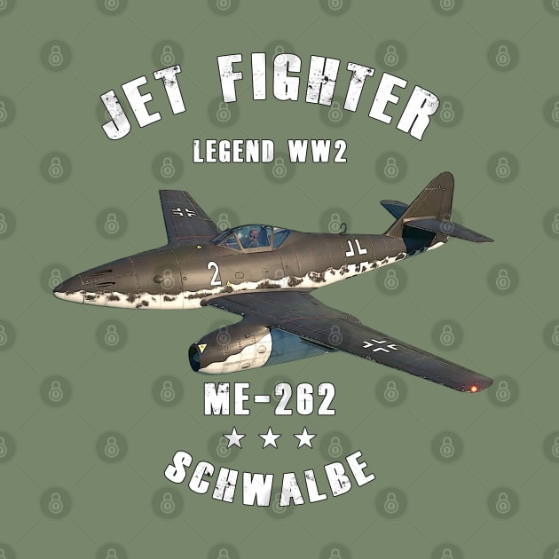 Messerschmitt Me 262 Schwalbe Military Jet Fighter Plane WW2 by Jose Luiz Filho