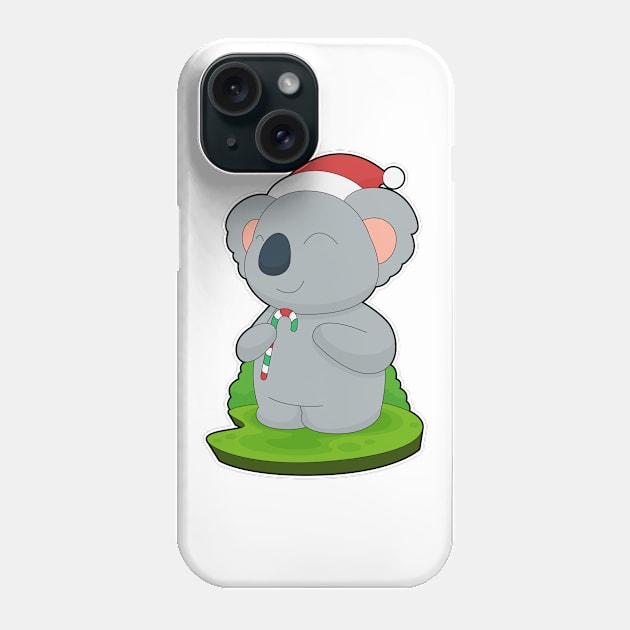 Koala Christmas Candy cane Phone Case by Markus Schnabel