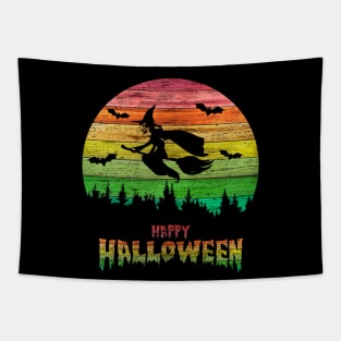 Vintage Halloween Witch Tapestry
