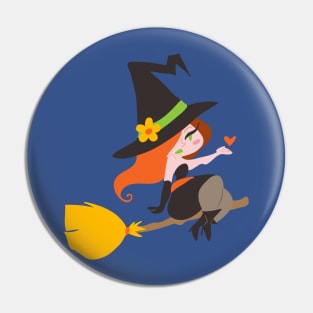 Cute Redhaired Witch Pin