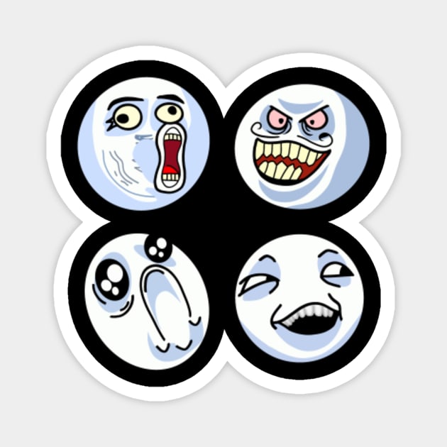 Crazy Troll Face Social Media | Magnet