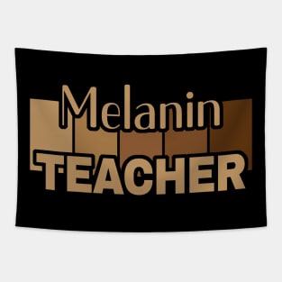 Melanin Teacher Life Afro Teacher African American Educate Tapestry