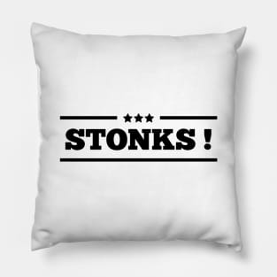 Stonks! (White) Pillow