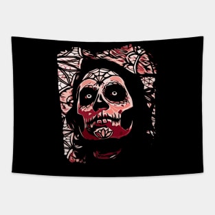 Red demon face Tapestry