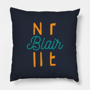 Blair Nebraska City Typography Pillow