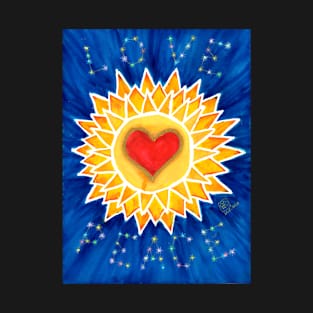 Heart in sun mandala T-Shirt