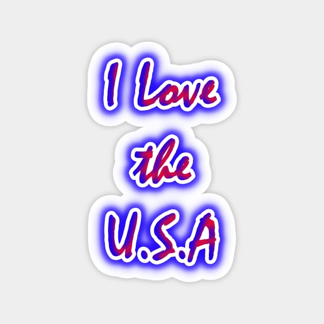 I Love the U.S.A Magnet by Creative Creation