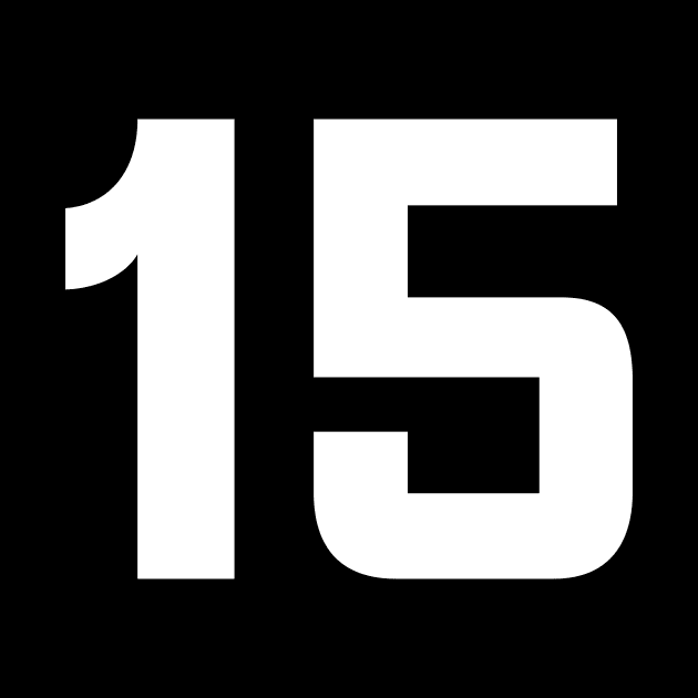 Number Fifteen - 15 - Any Color - Team Sports Numbered Uniform Jersey - Birthday Gift by Modern Evolution