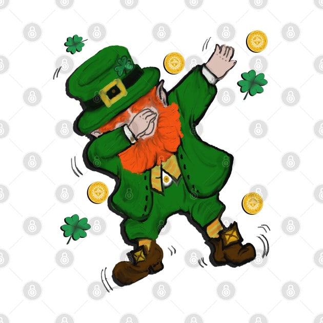 Dabbing Leprechaun St Patricks Day Funny Shamrocks & Coins Shirt and Gifts by tamdevo1