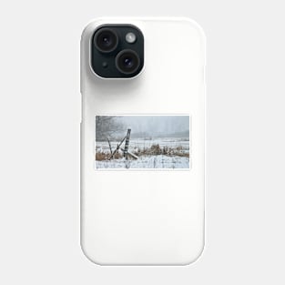 Fencepost in Winter Phone Case