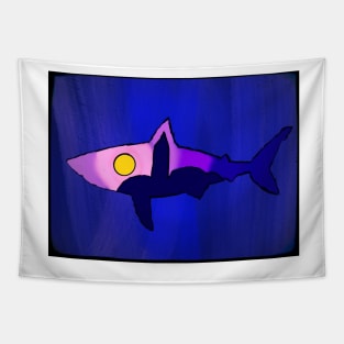 Bull shark lighthouse Tapestry